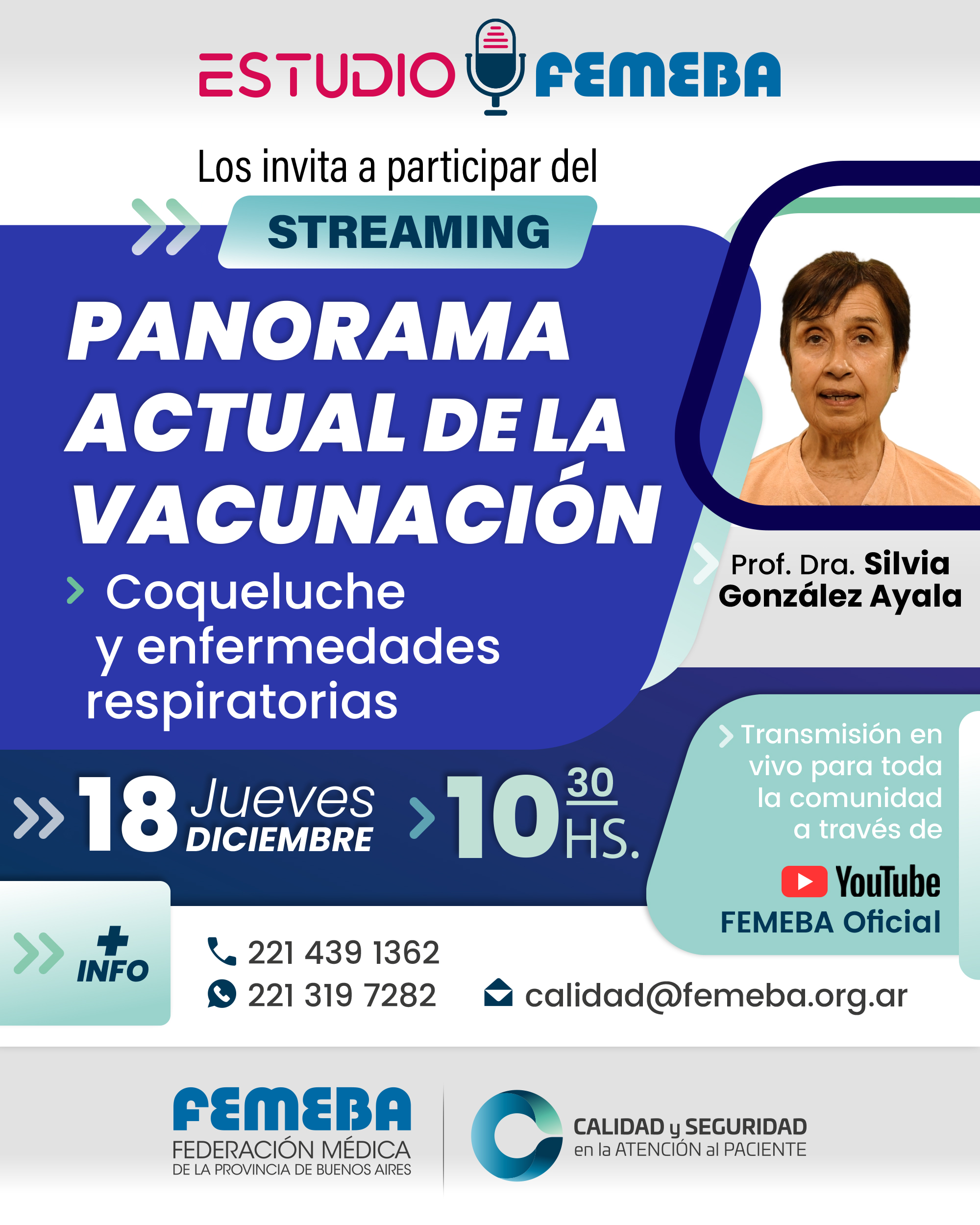 No te pierdas el #13 programa de ESTUDIO FEMEBA